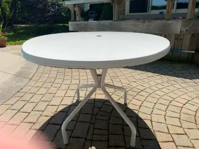 White Oval Outdoor Patio Dining Table - Seats 4 - 6, View more