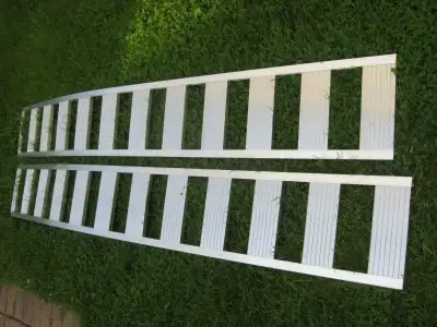 I have 2 Aluminum loading ramps for $ 150.00. Purchased for a 1 time use, so they are new. Each is 7...