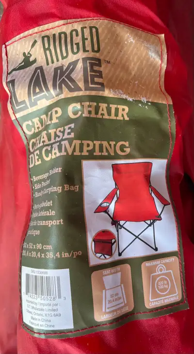 Have 2: With Carrying Bag Ridged Lake Camp Chair, View more