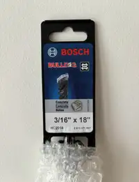 Bosch Masonry/Concrete Hammer Drill Bits 3/16” x 18”