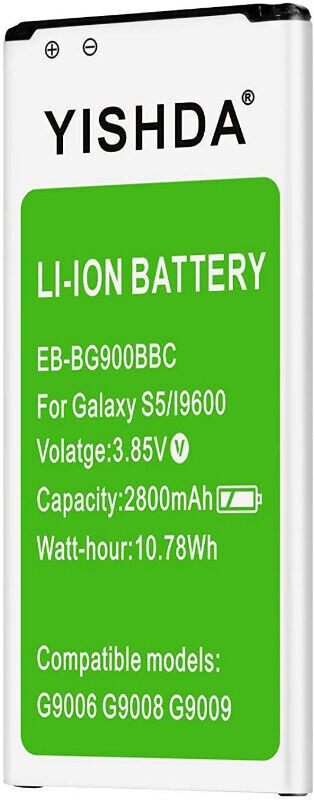 Yishda Samsung S5 batterie, 2800 mAh-batterie cellulaire dans Accessoires pour cellulaires  à Ville de Montréal - Image 4
