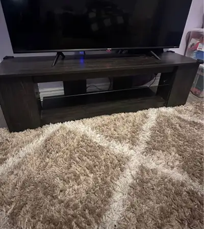 Dark Wood Media Console TV Stand, View more