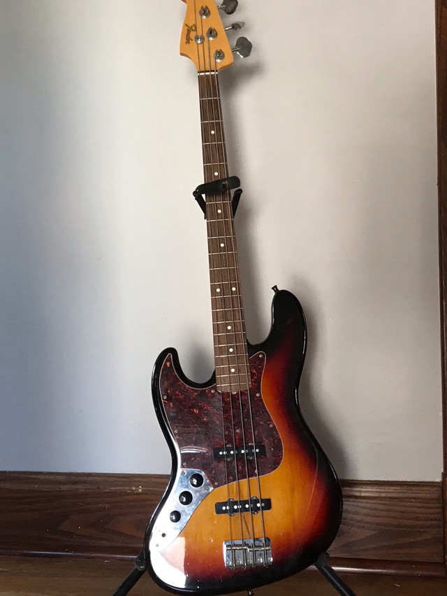 Fender left hand Jazz bass.  Crafted in Japan in Guitars in Stratford - Image 2
