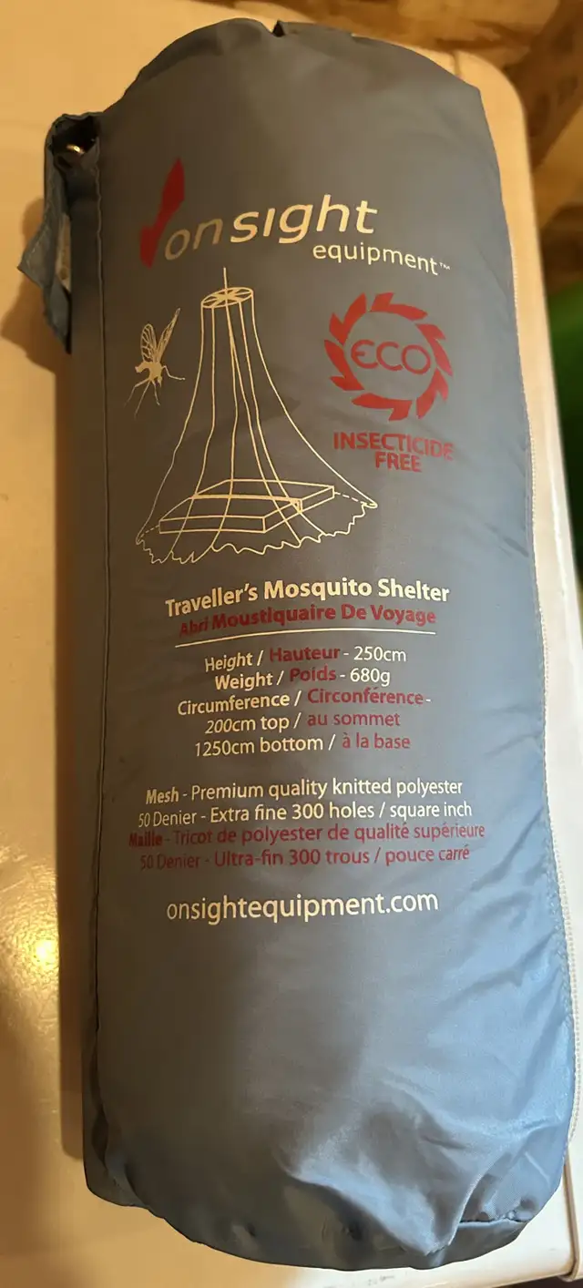 Travellers Mosquito Shelter (mosquito net) in Fishing, Camping & Outdoors in Winnipeg - Image 2