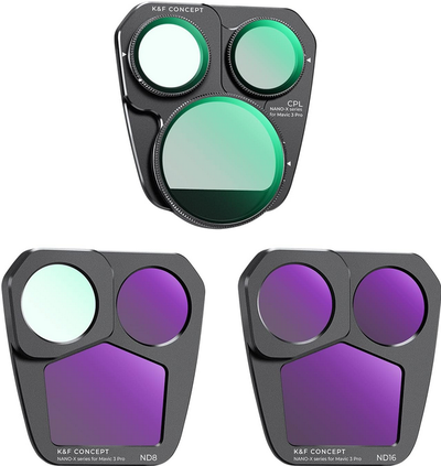 K&F Concept 3-Pack ND Polarizing Filters DJI Drone CPL ND8 ND16, View more