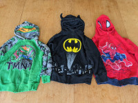 Superhero Kids' Hoodie Sweatshirt Lot - Size M 7/8