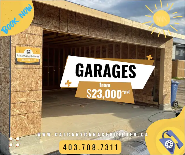 ⭐ Garage Builder Calgary from 22,995.00+gst ⭐62863723042945125