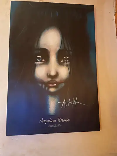 2 Angelina Wrona pictures 26” x 21”. Hard mount 36” x 25” soft mount 50$ for both