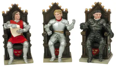 Wm Britain Set 41139 - Sir Percivale, Sir Tristan, Sir Mordred & 3 Thrones, from the 'Knights of the...