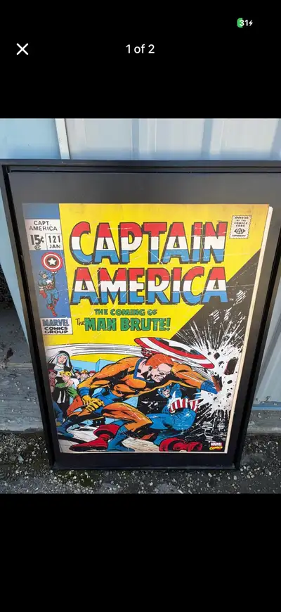 Marvel Captain America Comic Book Cover Print Framed, View more