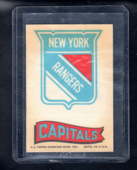 1974-75 Topps Team Cloth Stickers #15 New York Rangers/Capitals