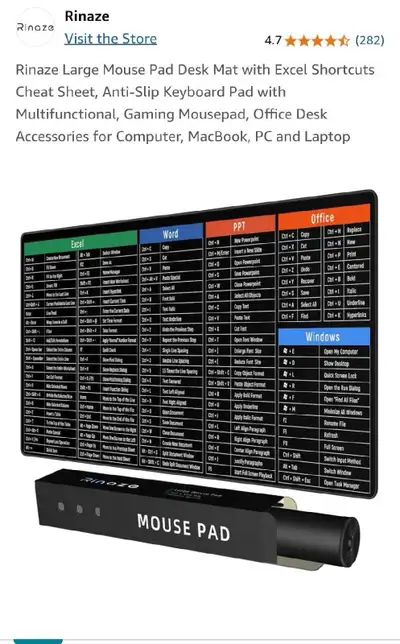 Rinaze Large Mouse Pad Desk Mat, View more