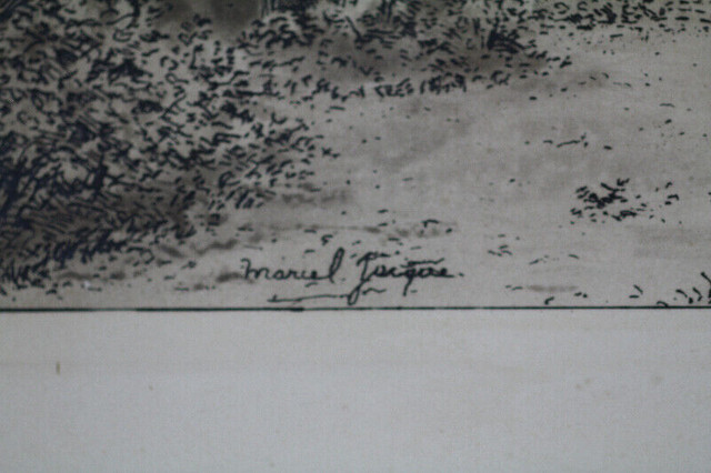 Marcel Jacques  graveur eau forte atelier Théodore Rousseau dans Art et objets de collection  à Longueuil/Rive Sud - Image 2