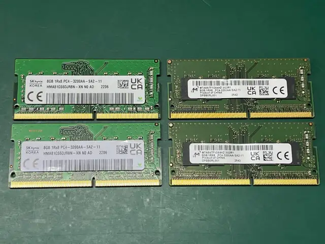 2Pcs - 16GB SODIMM KIT (8GBx2) DDR4-3200