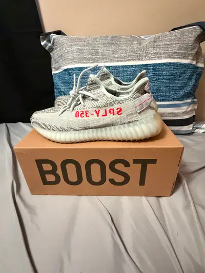 Yeezy Blue Tint USED Size 10.5 $300 VNDS, worn 1-2 times Bought from Adidas Confirmed app