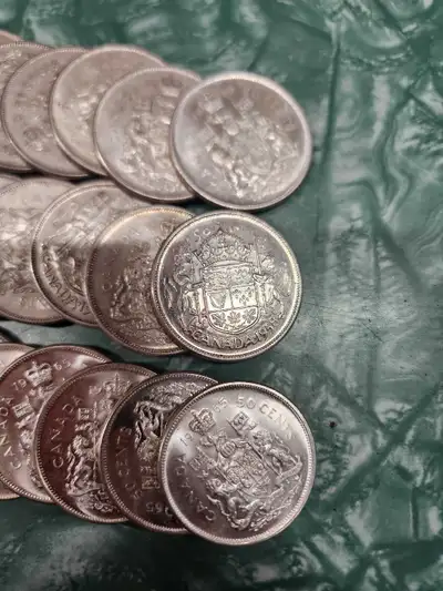 I am looking to buy any 1967 or earlier canadian 50 cent pieces. I am paying good money for each coi...