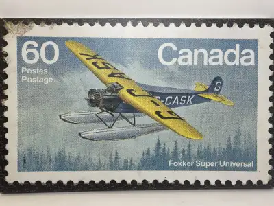 Canvas Print of a 60 cent Canada Stamp, View more