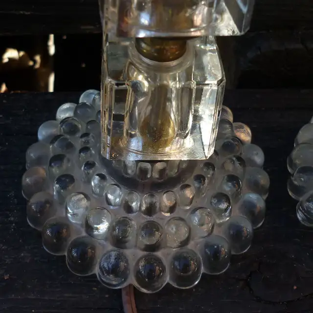 Vintage Matching Pair Crystal Glass MCM 50's Bedside Table Lamps in Multi-item in Sudbury - Image 3