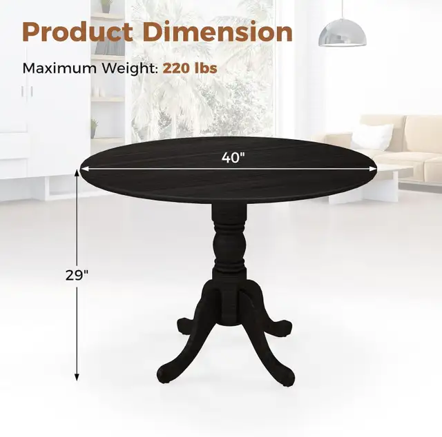 Mid-Century Round Pedestal Dining Table in Dining Tables & Sets in Ottawa - Image 3