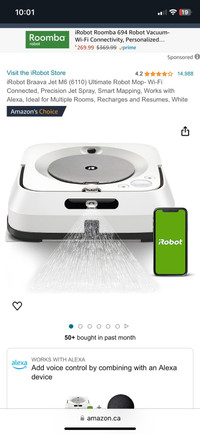 Roomba automatic mop