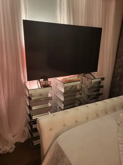 Samsung TV from Best Buy 435$ Like new Moving Sale Used time to time during 8 months Mirror High Col...