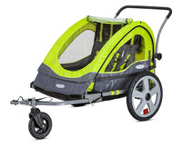Instep Quick-N-EZ Double Tow Behind Bike Trailer for Toddlers, K