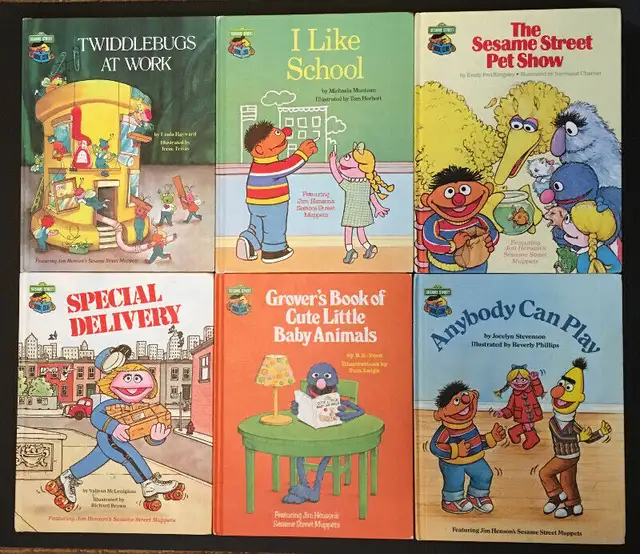 Vintage 1980 & 1981 Sesame Street Book Club Books