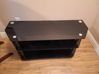 2 tier glass TV stand