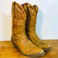 Vintage unisex boulet made in Quebec leather boots (homme)