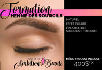 Formation en coloration et restructuration des sourcils au Henné