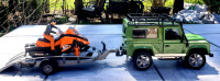 Bruder Land Rover Defender w/Trailer & Ski-Doo