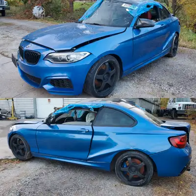 Parting out 2017 BMW M240i 6 speed RWD F22 with 101K km!!! Hard side damage, B58 engine is fine, can...