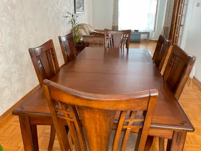 Dining table set(natural wood), View more