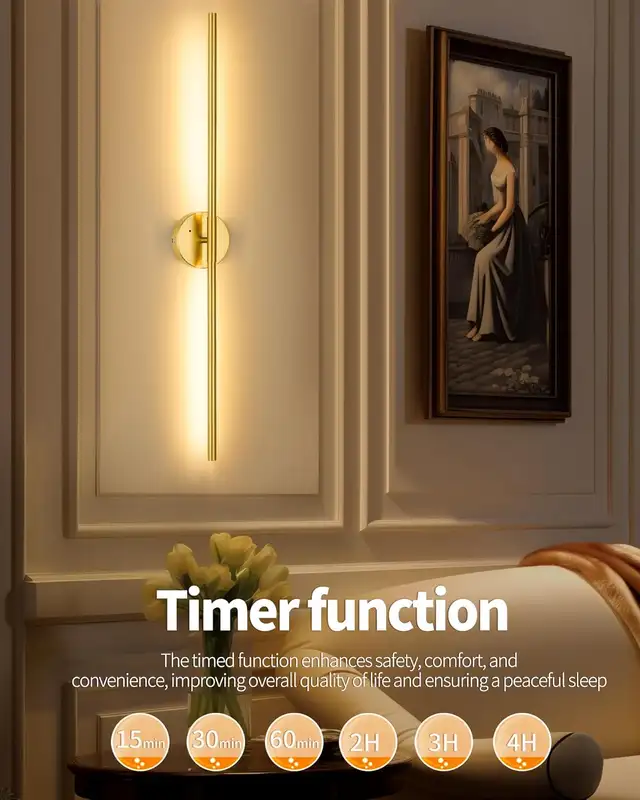 NEUF: Battery-powered wall sconce, rechargeable with 3 colors63234833483523123