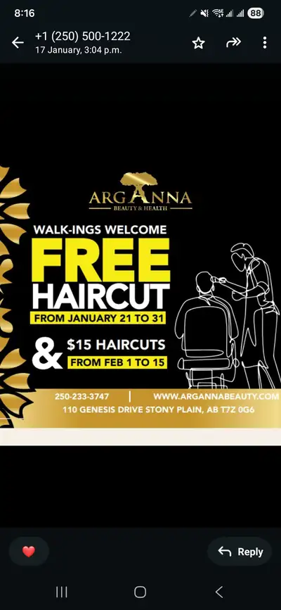 FREE mens haircuts 21-31 January ask for Kayla Or Hamza, View more