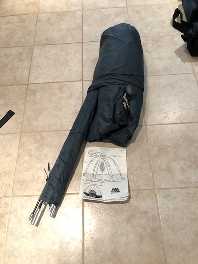 Dome Tent Family Geodesic 114" X 144" (floor size) X 75" (center height) Light weigh, fiberglass pol...