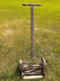 vintage push lawn mower reel mower Antique
