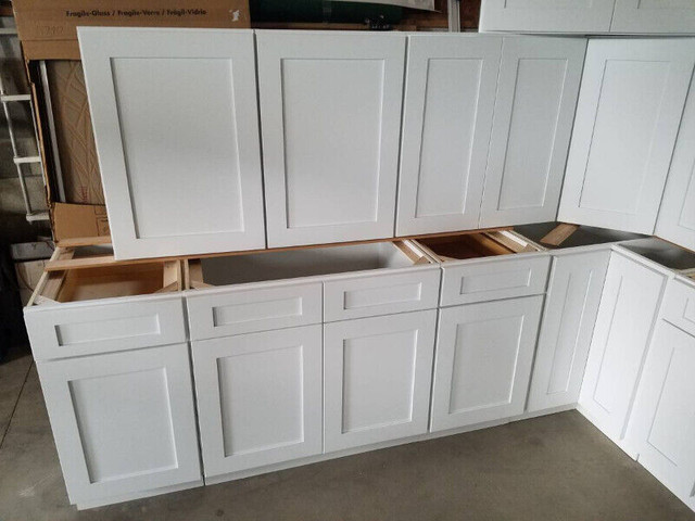 New White Shaker RTA All Wood Kitchen Cabinets Soft close DIY in Cabinets & Countertops in Mississauga / Peel Region - Image 4