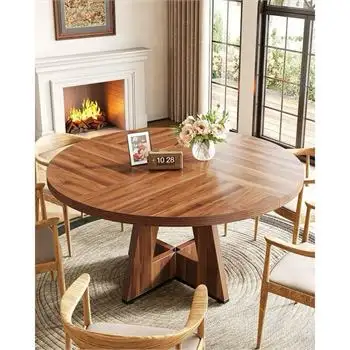 New-WROUGHT STUDIO LIENA DINING TABLE 47", WALNUT, View more