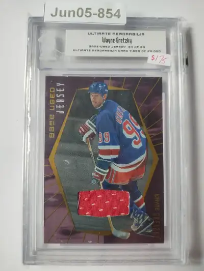 Jun05-854 $175 Wayne Gretzky 2000-01 BAP Ultimate Memorabilia Game Used Jersey /80 $175 To locate my...