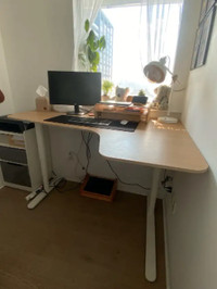 Moving Sale - Corner desk-right, sit/stand electronic