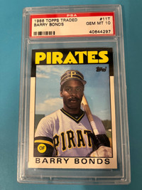 86 topps traded Barry Bond Rookie Card 