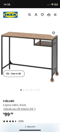 IKEA Fjallbö wooden desk / bureau en bois
