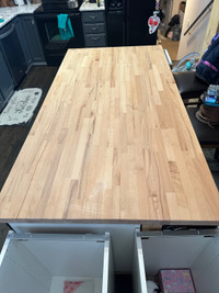 Ash butcher block counter