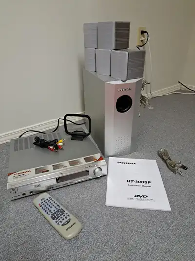 Prima DVD Home Theater System 5 speakers and subwoofer, View more