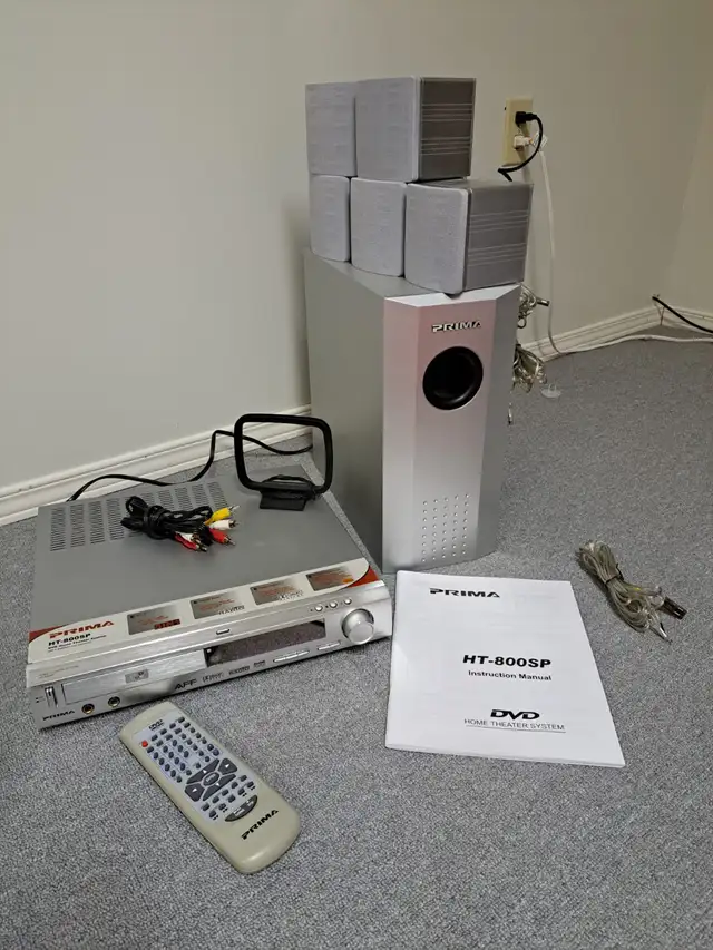 Prima DVD Home Theater System 5 speakers and subwoofer in General Electronics in Markham / York Region - Image 2
