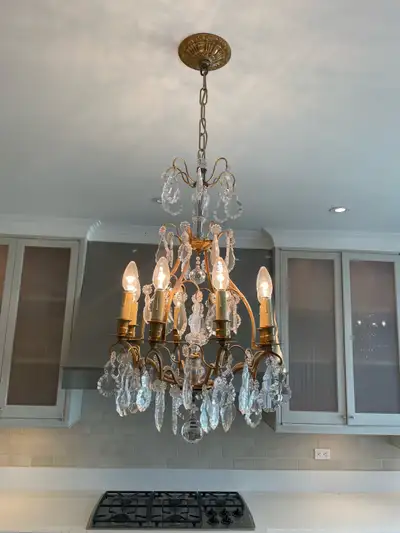 Brass antique chandelier, View more