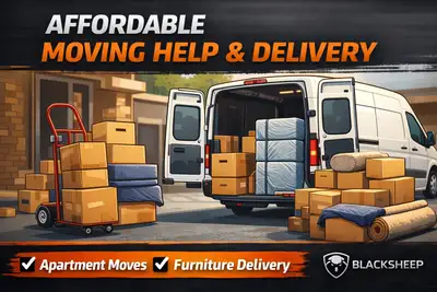 Cargo van available for moving small items, furniture, and deliveries. Ideal for: • Facebook Marketp...