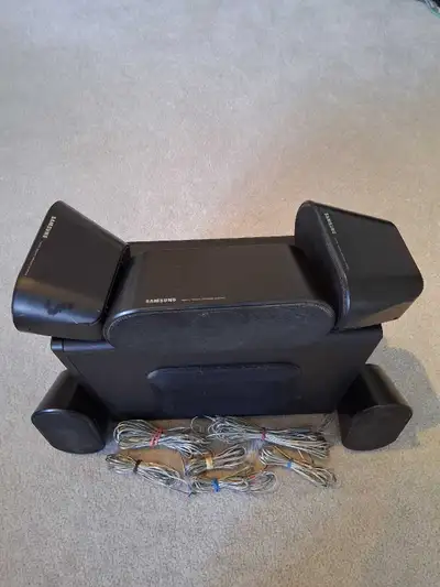 Subwoofer and speaker wires are included. Audio amplifier is not included. Near 23 ave and 111 st NW...