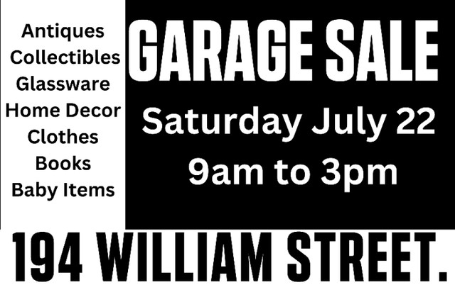 GARAGE SALE - WILLIAM STREET, NORTH YORK | Garage Sales | City of